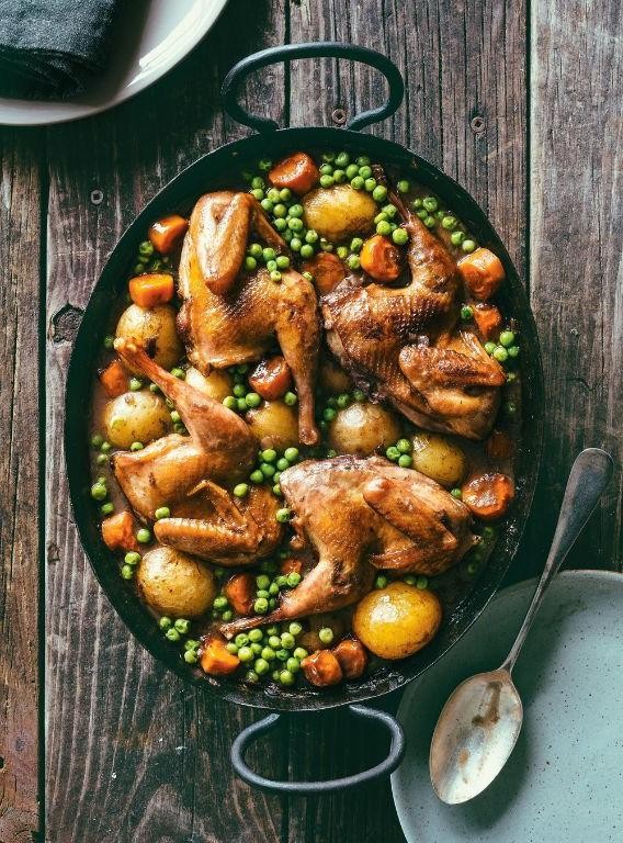 Braised Partridge in Red Wine Sauce
