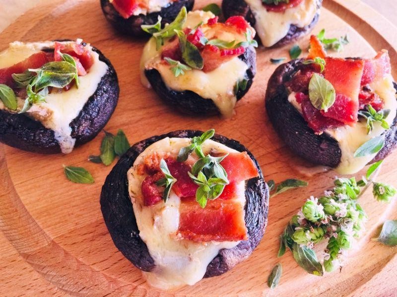 Brie and Bacon Stuffed Mushrooms