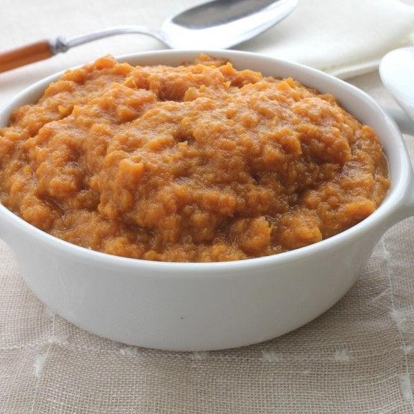 Brown Sugar Bourbon Mashed Sweet Potatoes