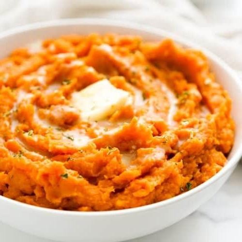 Brown Sugar Cardamom Mashed Sweet Potatoes