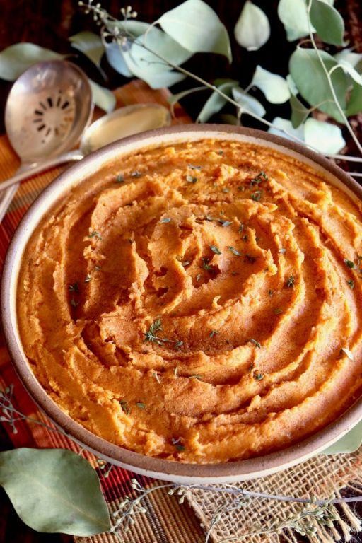 Brown Sugar Ginger Mashed Sweet Potatoes