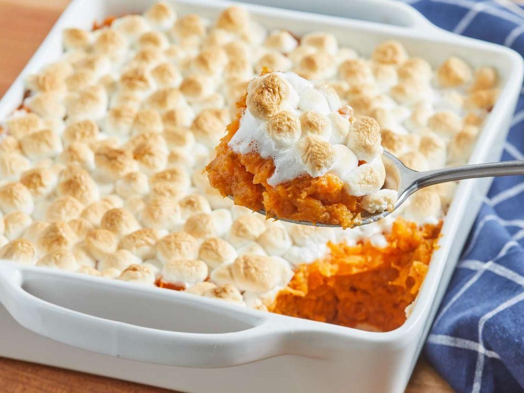 Brown Sugar Marshmallow Sweet Potato Mash