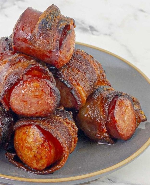 Brown Sugar and Bourbon Glazed Cocktail Sausages