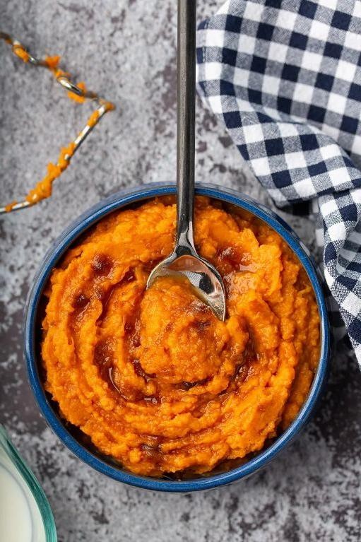 Brown Sugar and Butter Mashed Sweet Potatoes