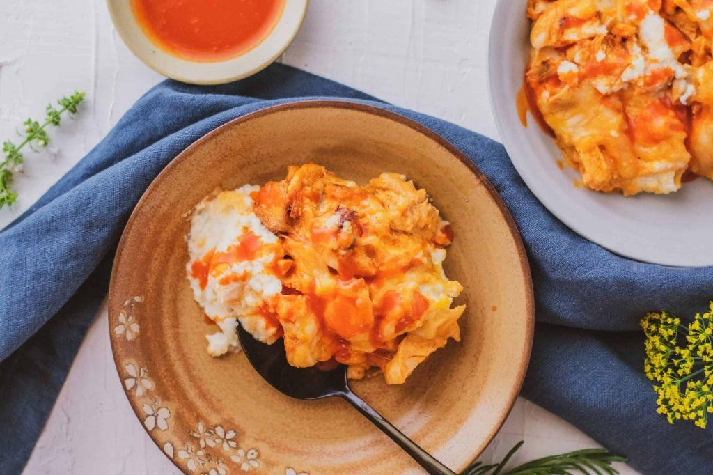 Buffalo Style Mashed Cauliflower