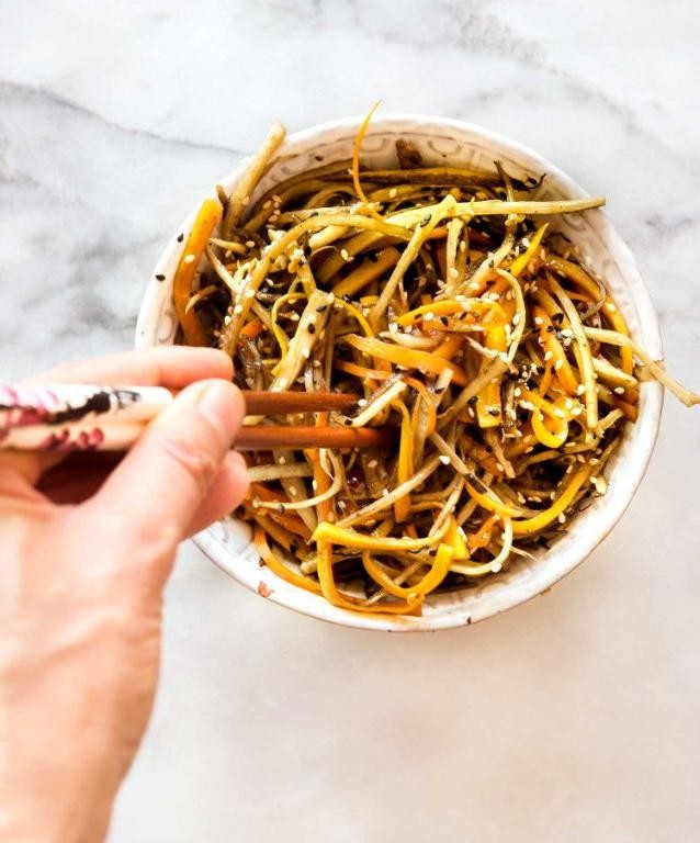 Burdock Root Salad with Lemon Dressing