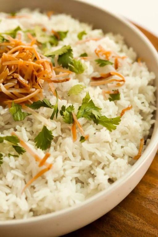 Burmese Coconut Rice with Peas