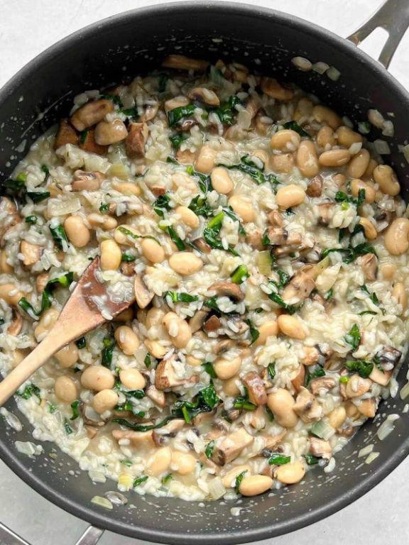 Butter Bean and Mushroom Risotto