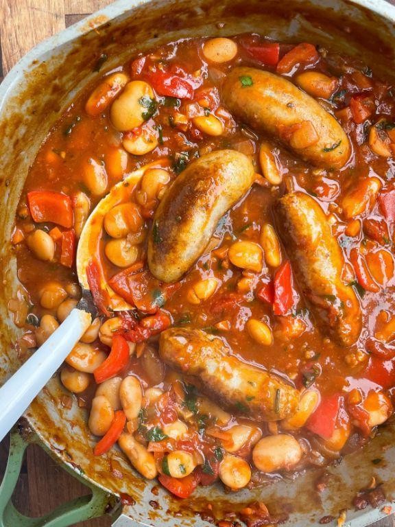 Butter Bean and Sausage Casserole