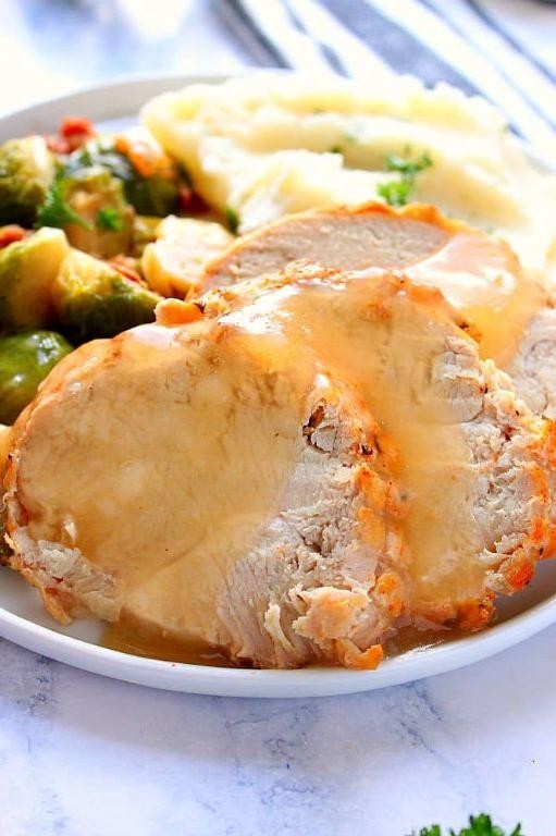 Butterball Turkey Breast with Mushroom and Onion Gravy