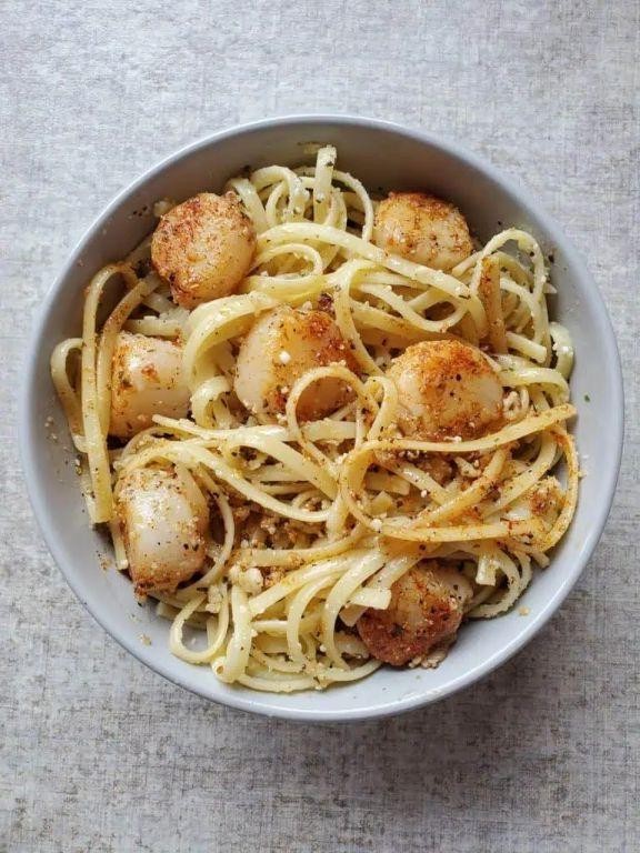 Cajun Spiced Scallop Pasta