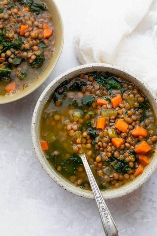 Canned Lentil and Kale Soup