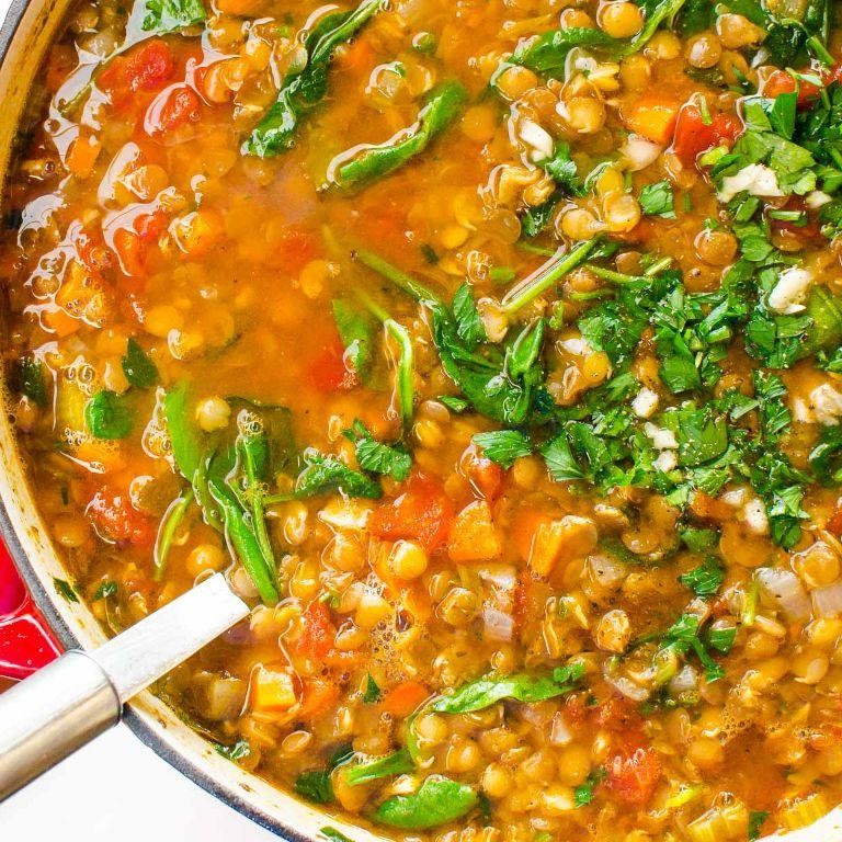 Canned Lentil and Spinach Stew