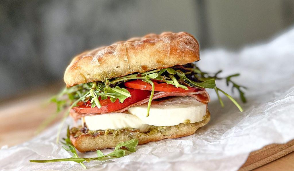 Caprese Ciabatta with Balsamic Glaze