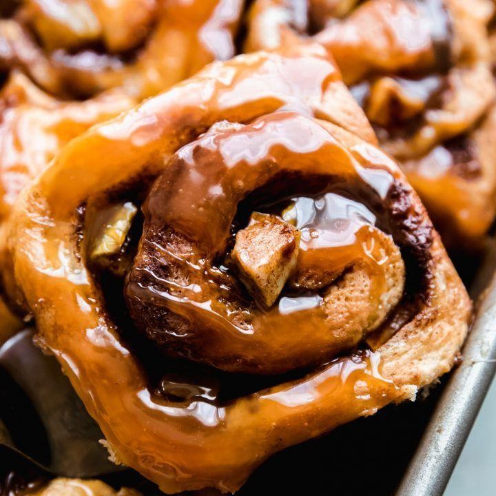 Caramel Apple Cinnamon Rolls