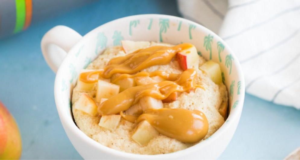 Caramel Apple Protein Mug Cake