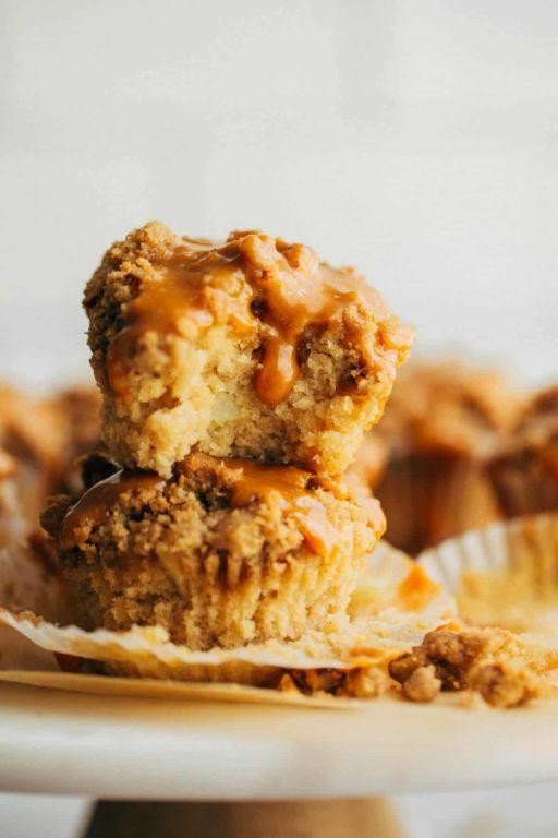 Caramel Apple Streusel Muffins