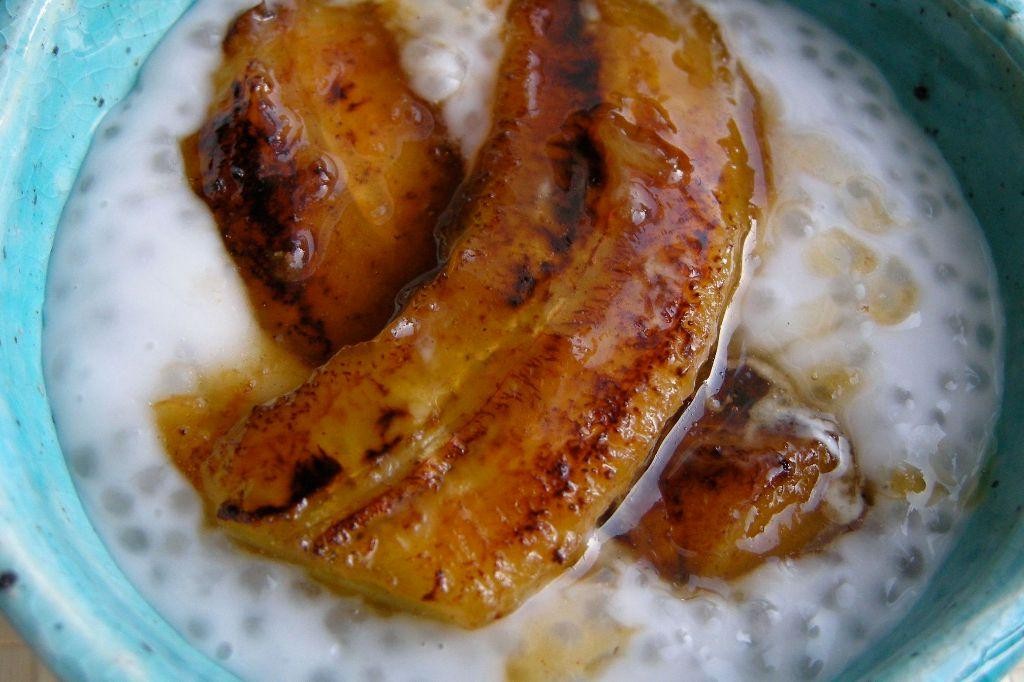 Caramelized Banana Tapioca Pearls