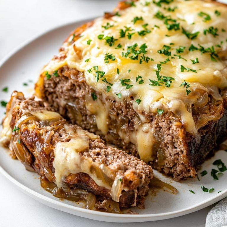 Caramelized Onion Meatloaf with Sausage Mix