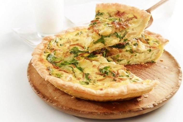 Caramelized Onion and Arugula Tart