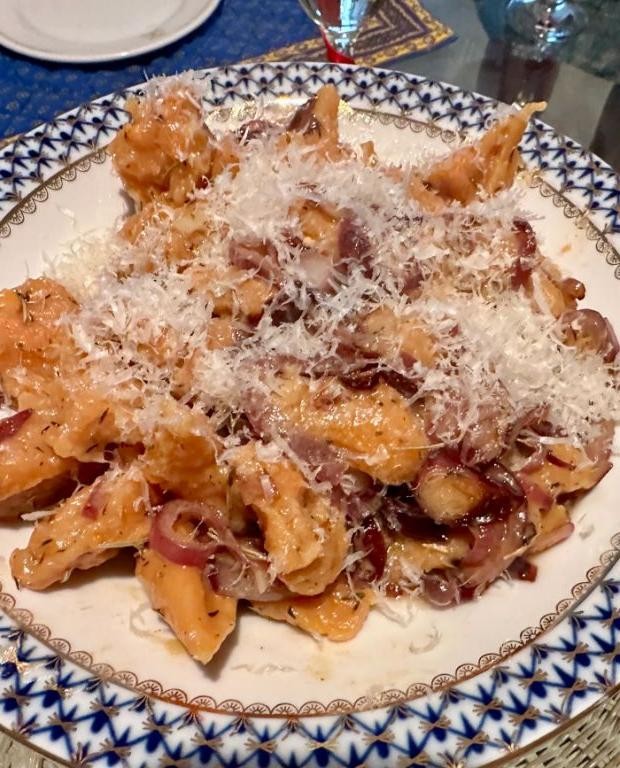 Caramelized Onion and Thyme Sweet Potato Gnocchi