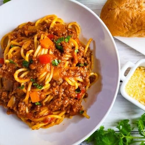Carne Molida Pasta Bolognese