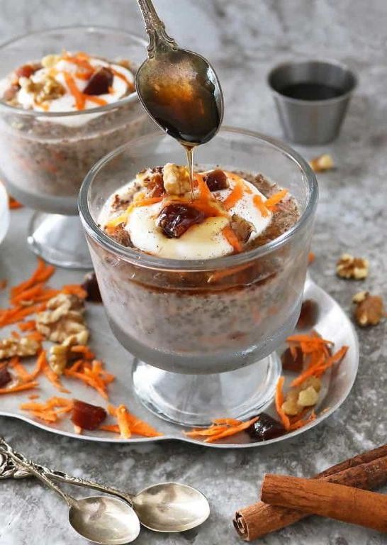 Carrot Cake Chia Pudding Bowl