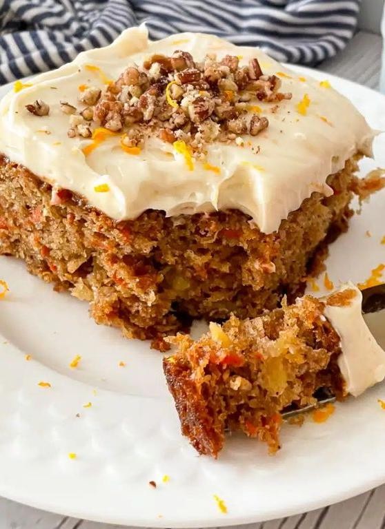 Carrot Spice Cake with Orange Cream Cheese Frosting