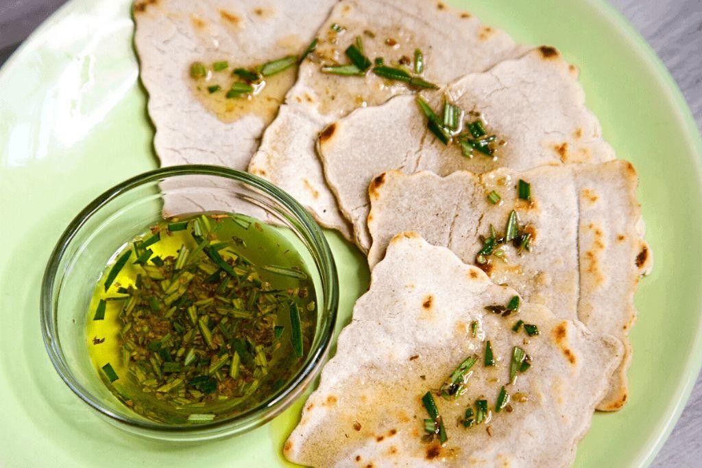 Cassava Bread with Herbs and Olive Oil