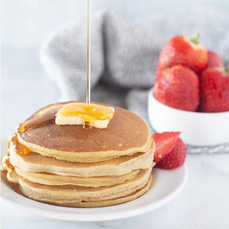 Cassava Flour Pancakes with Maple Syrup
