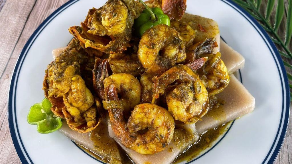 Cassava and Shrimp Coconut Curry