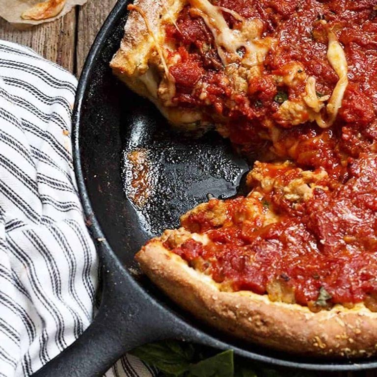 Cast Iron Deep-Dish Pizza