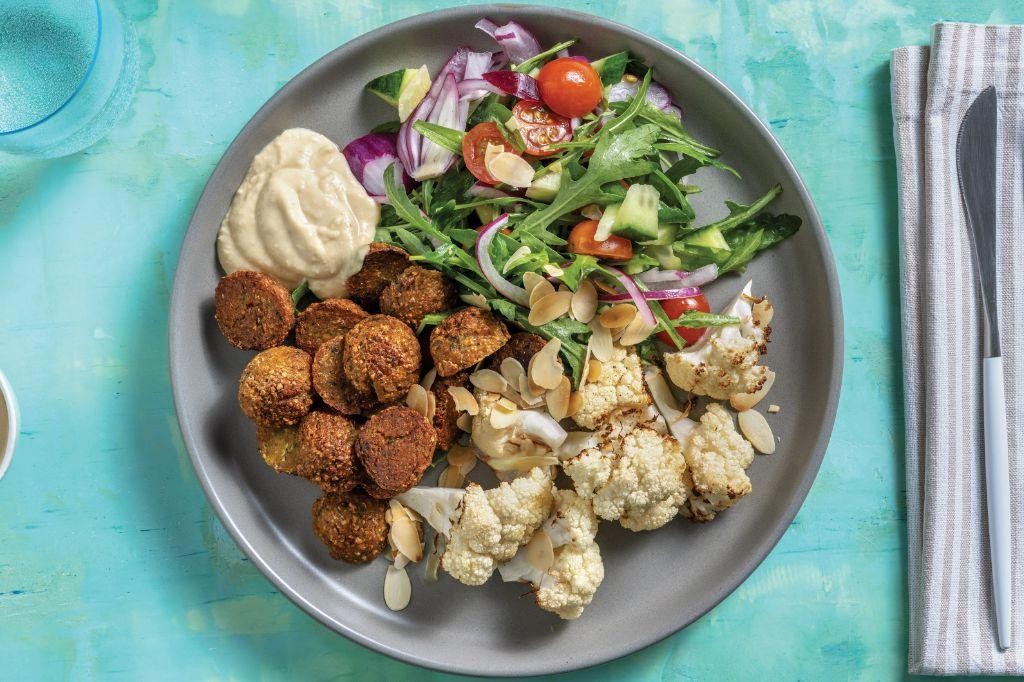 Cauliflower Falafel with Spicy Aioli