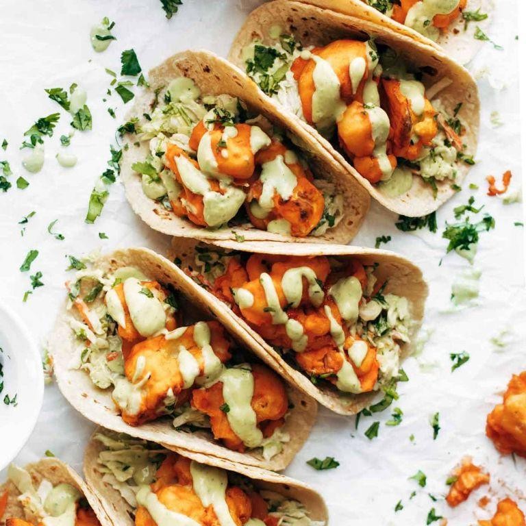 Cauliflower Tacos with Avocado Crema