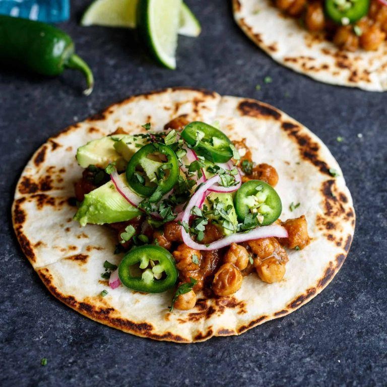 Chana Masala Indian Tacos