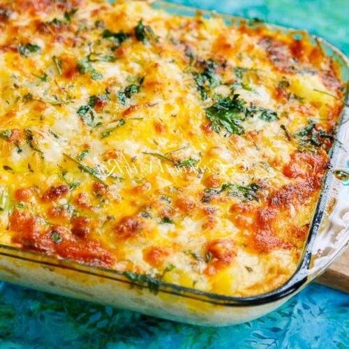 Cheesy Baked Cassava Casserole