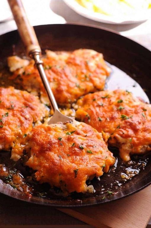 Cheesy Baked Pork Chops