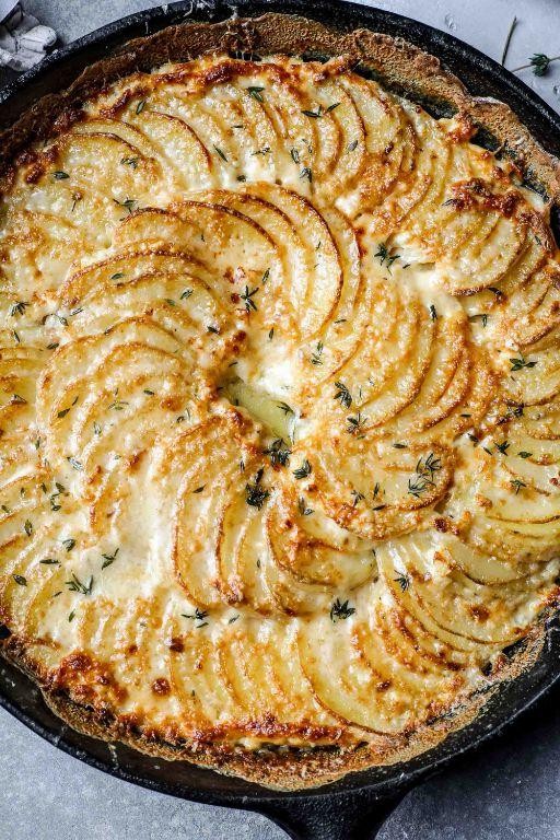 Cheesy Potato Dauphinois with Parmesan Crust