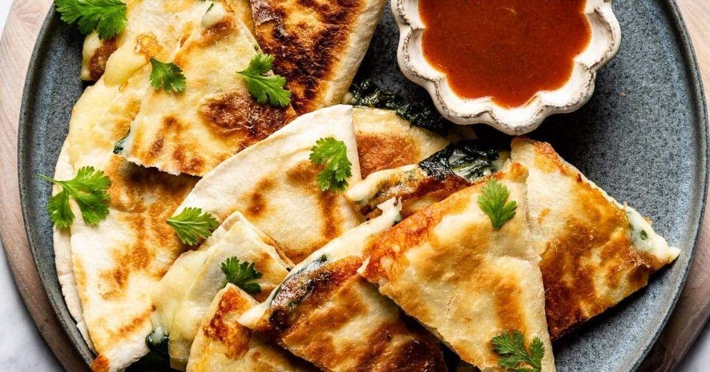 Cheesy Spinach Quesadillas
