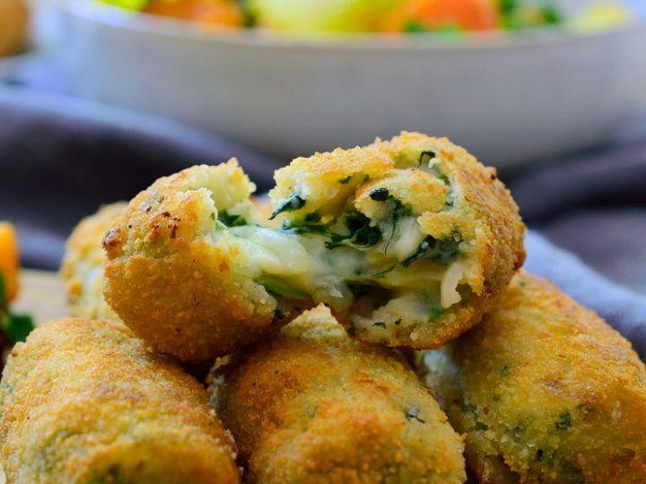 Cheesy Spinach and Chicken Croquettes