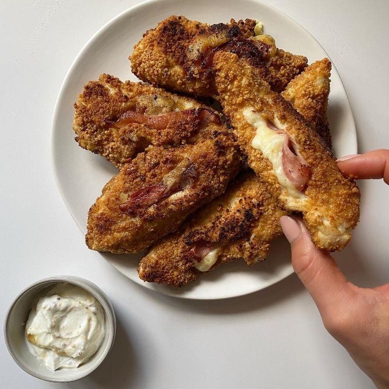 Cheesy Stuffed Chicken Fingers