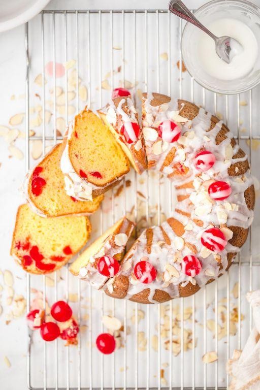Cherry Almond Bundt Cake with Cake Mix