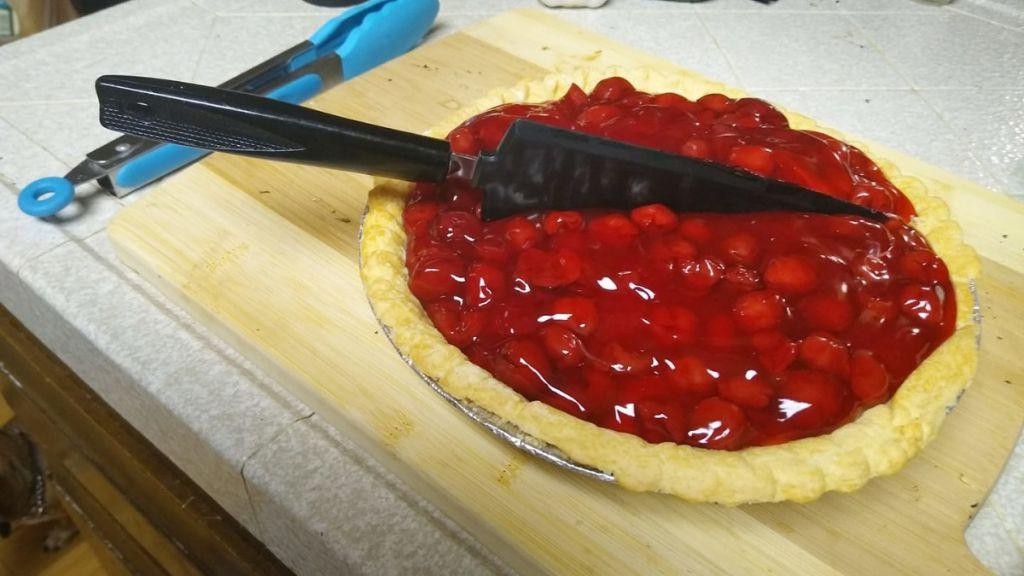 Cherry Cream Pie with Almond Crust
