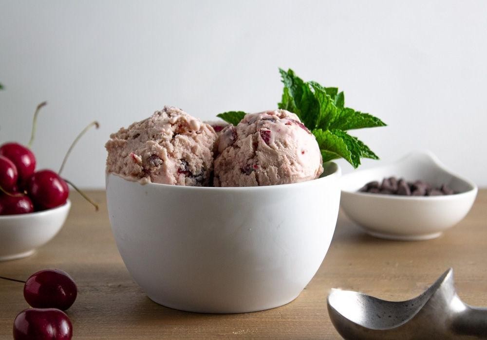 Cherry Mascarpone Ice Cream