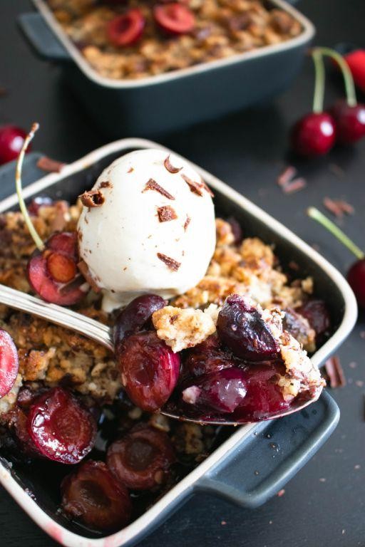 Cherry and Chocolate Crumble