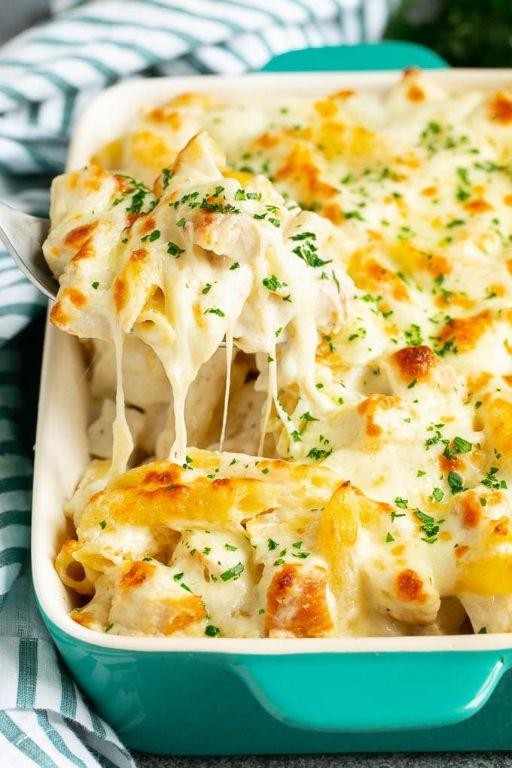 Chicken Alfredo Bake with Penne