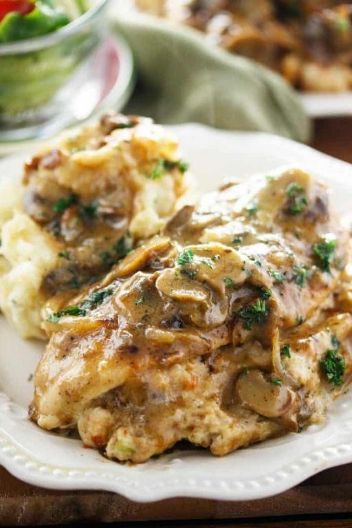 Chicken Marsala Stuffed Bell Peppers