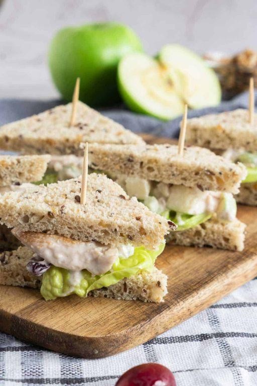Chicken Waldorf Tea Sandwiches