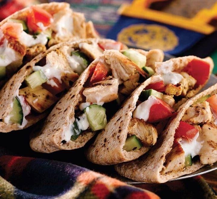 Chicken and Hummus Stuffed Pita