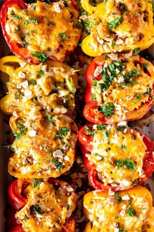 Chicken and Rice Stuffed Bell Peppers